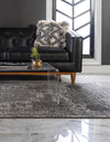 Dover Terrace Collection Area Rug -  Lagoon (Dark Gray) Rectangle Dark Gray  lifestyle 5