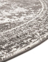 Dover Terrace Collection Area Rug -  Lagoon (Dark Gray) Round Dark Gray  lifestyle 10