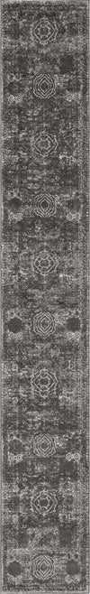 Dover Terrace Collection Area Rug -  Lagoon (Dark Gray) Runner Dark Gray Main