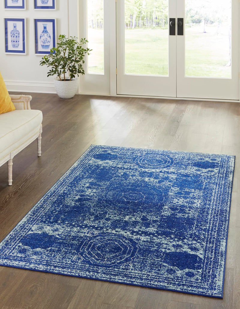 Dover Terrace Collection Area Rug -  Lagoon (Aqua) Rectangle Aqua  lifestyle 0