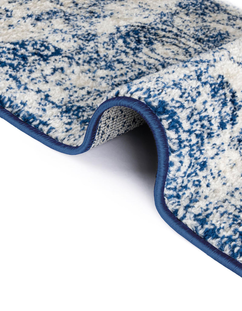 Dover Terrace Collection Area Rug -  Lagoon (Ivory and Blue) Rectangle Ivory and Blue  lifestyle 7