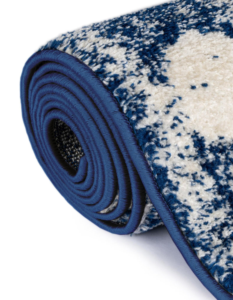 Dover Terrace Collection Area Rug -  Lagoon (Ivory and Blue) Rectangle Ivory and Blue  lifestyle 9