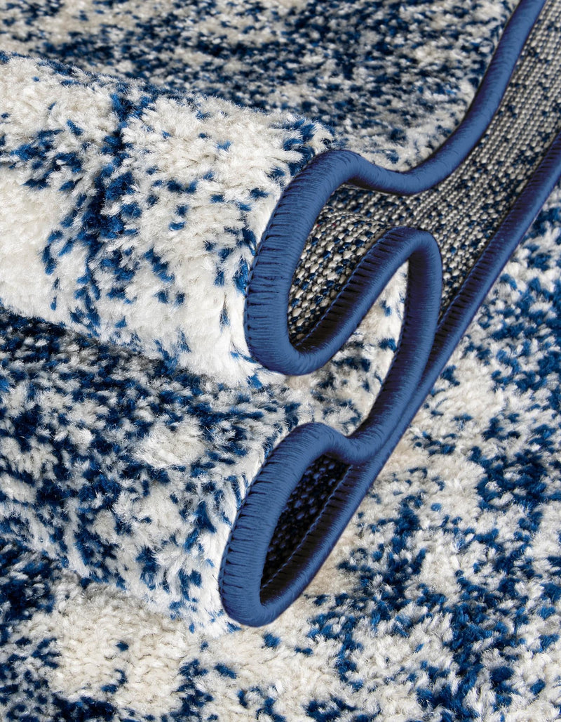 Dover Terrace Collection Area Rug -  Lagoon (Ivory and Blue) Rectangle Ivory and Blue  lifestyle 10