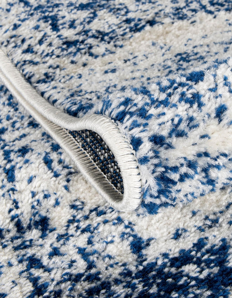 Dover Terrace Collection Area Rug -  Lagoon (Ivory and Blue) Round Ivory and Blue  lifestyle 56