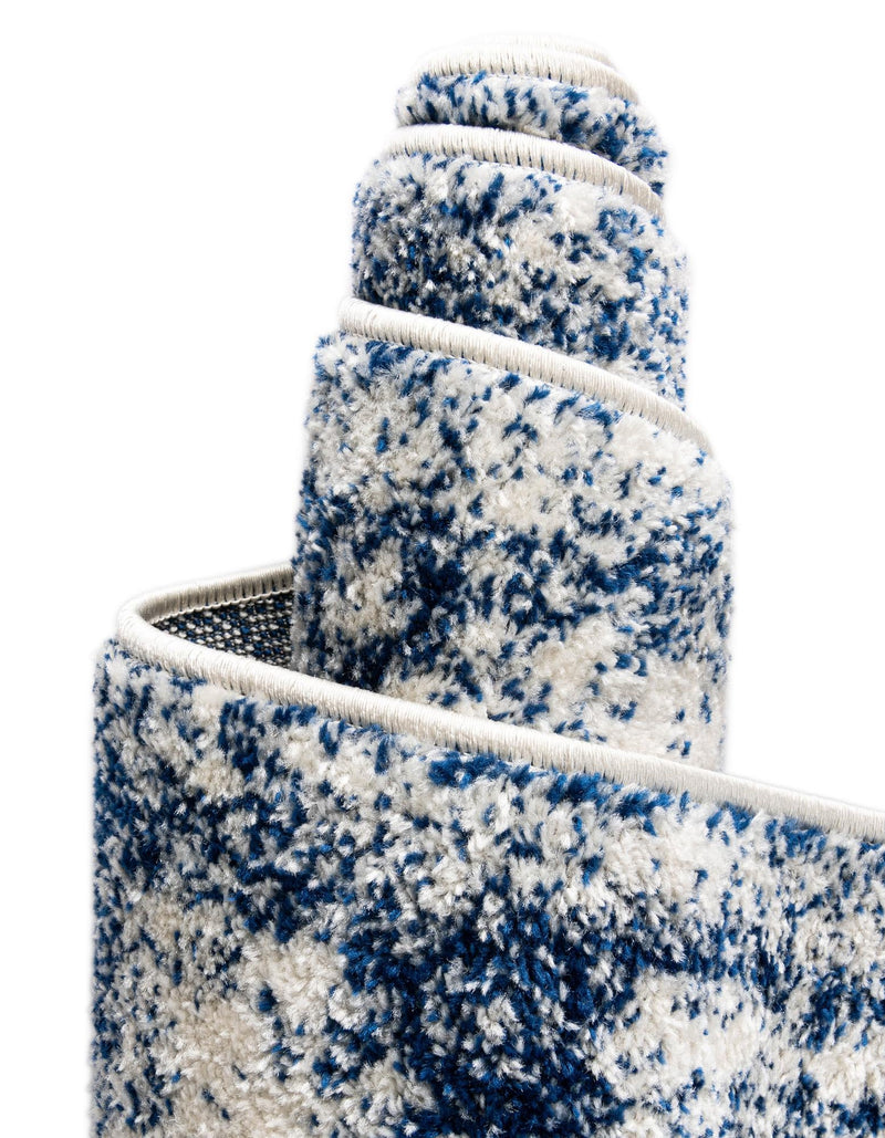 Dover Terrace Collection Area Rug -  Lagoon (Ivory and Blue) Round Ivory and Blue  lifestyle 30