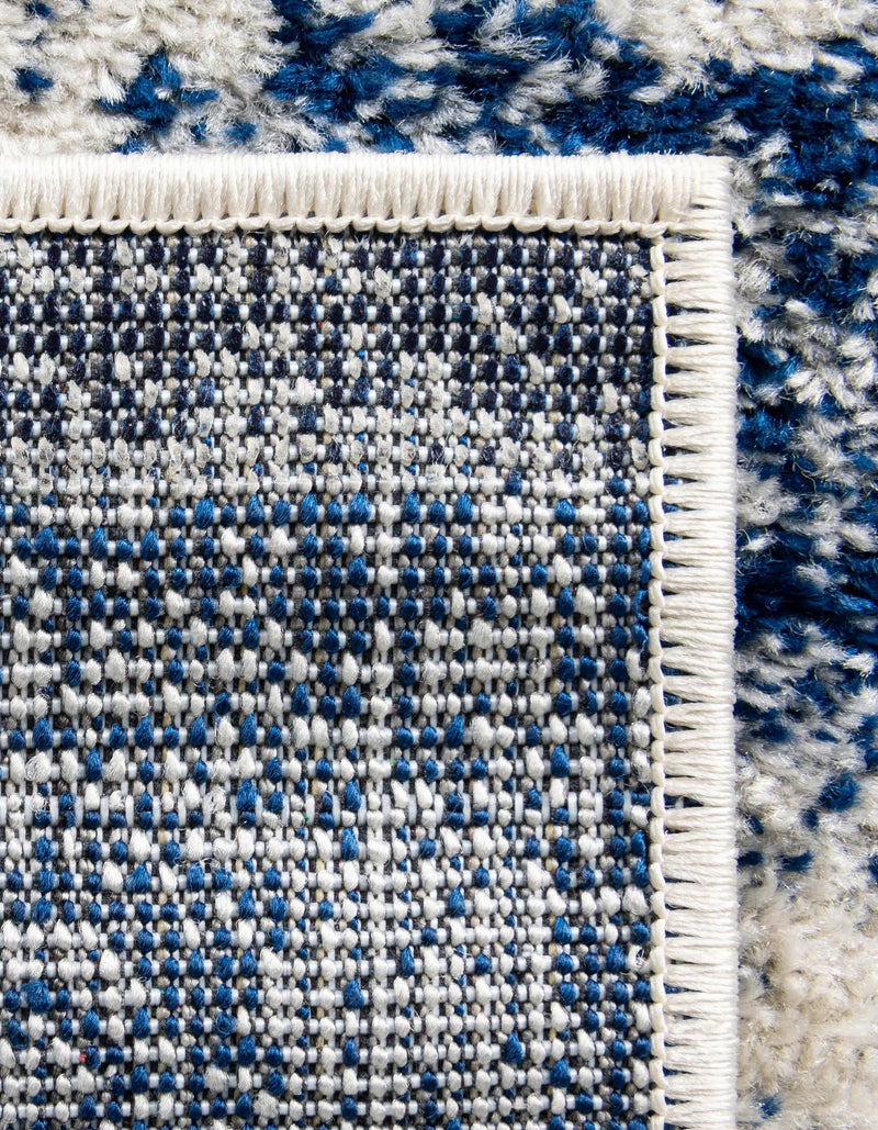 Dover Terrace Collection Area Rug -  Lagoon (Ivory and Blue) Runner Ivory and Blue  lifestyle 13