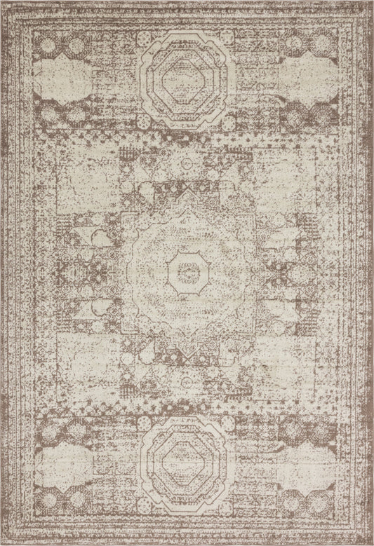 Dover Terrace Collection Area Rug -  Lagoon (Light Brown) Rectangle Light Brown Main