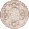 Dover Terrace Collection Area Rug -  Lagoon (Light Brown) Round Light Brown  lifestyle 13