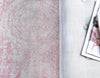 Dover Terrace Collection Area Rug -  Lagoon (Pink) Rectangle Pink  lifestyle 8