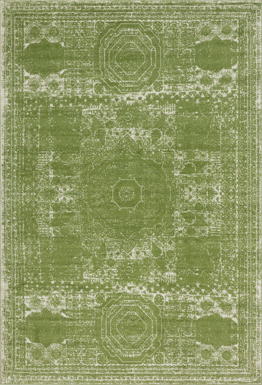 Dover Terrace Collection Area Rug -  Lagoon (Green) Rectangle Green Main