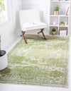 Dover Terrace Collection Area Rug -  Lagoon (Green) Rectangle Green  lifestyle 0