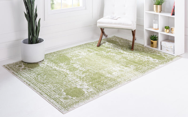 Dover Terrace Collection Area Rug -  Lagoon (Green) Rectangle Green  lifestyle 2