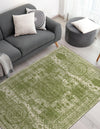 Dover Terrace Collection Area Rug -  Lagoon (Green) Rectangle Green  lifestyle 8