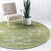 Dover Terrace Collection Area Rug -  Lagoon (Green) Round Green  lifestyle 0