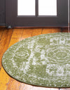 Dover Terrace Collection Area Rug -  Lagoon (Green) Round Green  lifestyle 23
