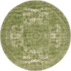 Dover Terrace Collection Area Rug -  Lagoon (Green) Round Green Main