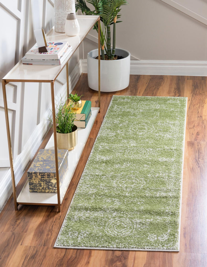 Dover Terrace Collection Area Rug -  Lagoon (Green) Runner Green  lifestyle 0