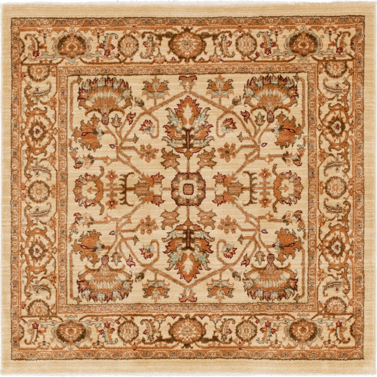 Coastal Haven Collection Area Rug - Seabreeze Square Cream  lifestyle 55