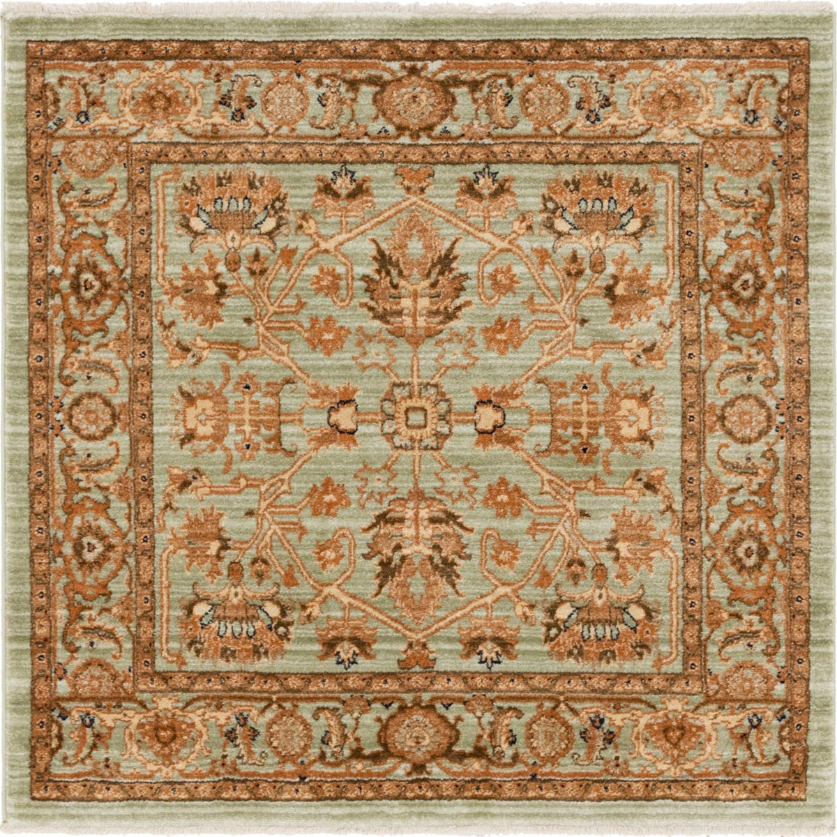 Coastal Haven Collection Area Rug - Seabreeze Square Light Green  lifestyle 56