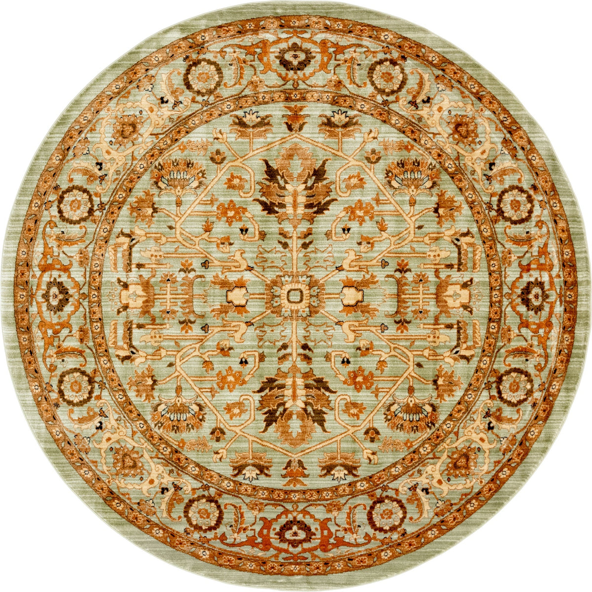 Coastal Haven Collection Area Rug - Seabreeze Round Light Green  lifestyle 57