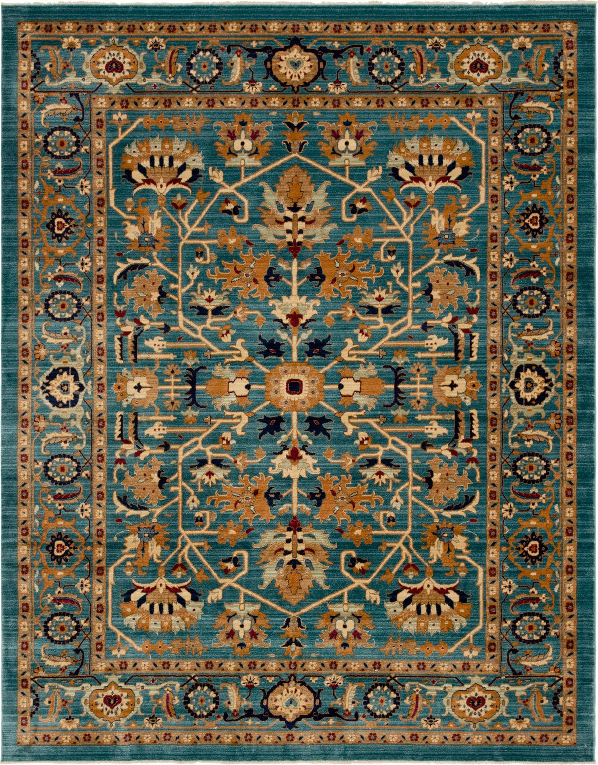 Coastal Haven Collection Area Rug - Seabreeze Rectangle Turquoise  lifestyle 5