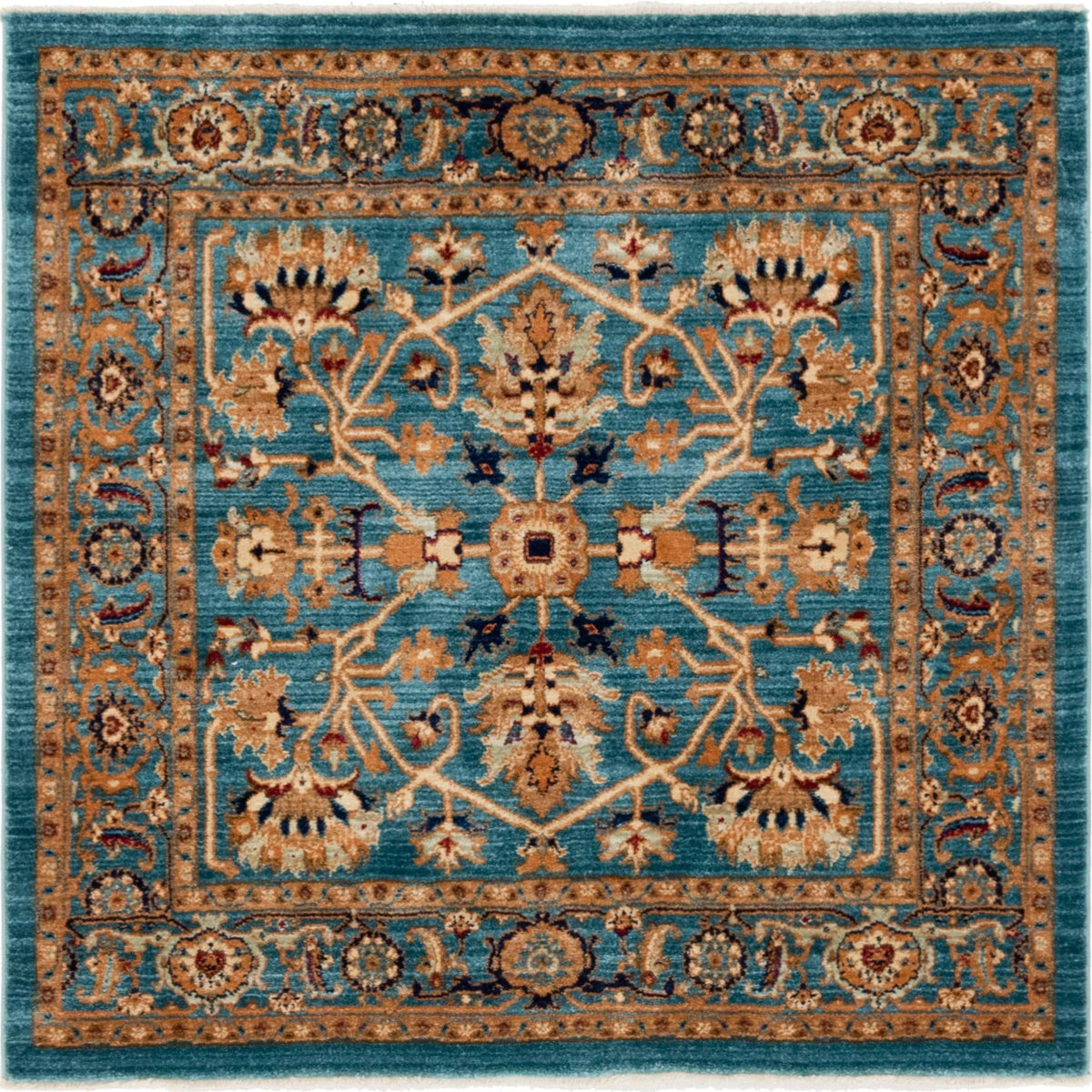 Coastal Haven Collection Area Rug - Seabreeze Square Turquoise  lifestyle 59