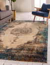 Coastal Haven Collection Area Rug -  Dunescape Rectangle Beige  lifestyle 9