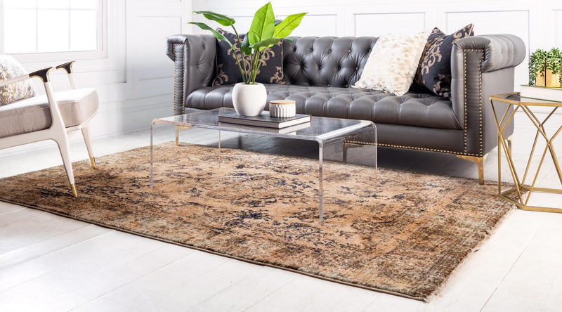Coastal Haven Collection Area Rug -  Tidepool Rectangle Tan  lifestyle 3