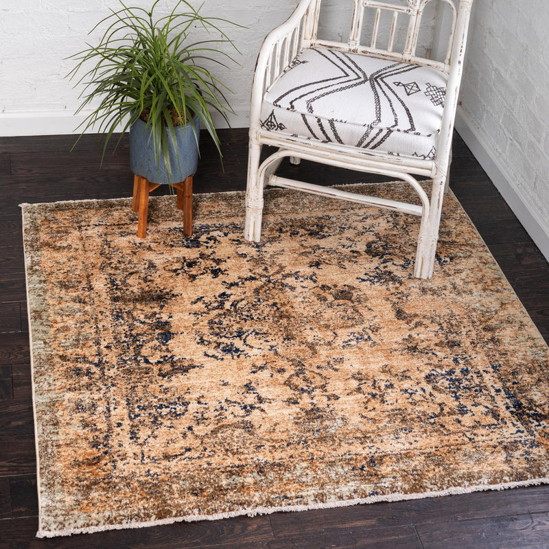 Coastal Haven Collection Area Rug -  Tidepool Square Tan  lifestyle 16