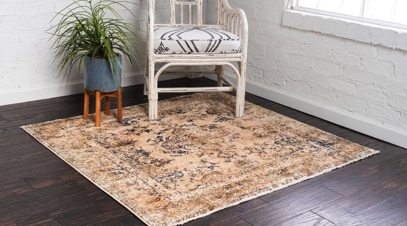 Coastal Haven Collection Area Rug -  Tidepool Square Tan  lifestyle 21