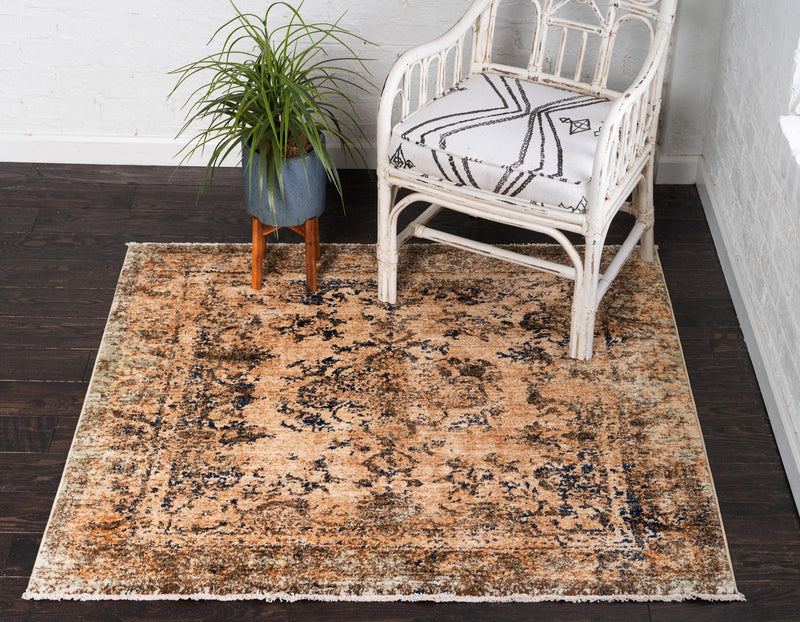 Coastal Haven Collection Area Rug -  Tidepool Square Tan  lifestyle 26