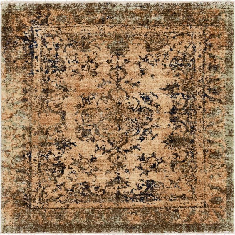 Coastal Haven Collection Area Rug -  Tidepool Square Tan  lifestyle 11