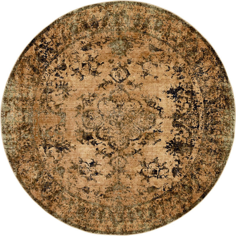 Coastal Haven Collection Area Rug -  Tidepool Round Tan  lifestyle 12