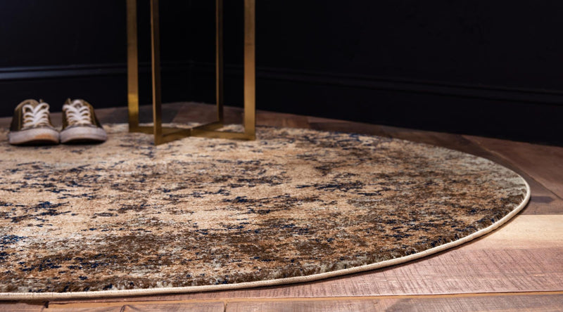 Coastal Haven Collection Area Rug -  Tidepool Round Tan  lifestyle 27