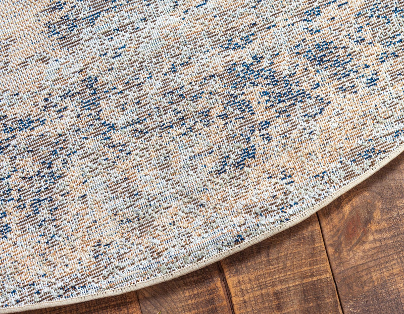 Coastal Haven Collection Area Rug -  Tidepool Round Tan  lifestyle 57