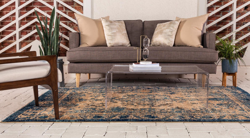 Coastal Haven Collection Area Rug -  Tidepool Rectangle Blue  lifestyle 7