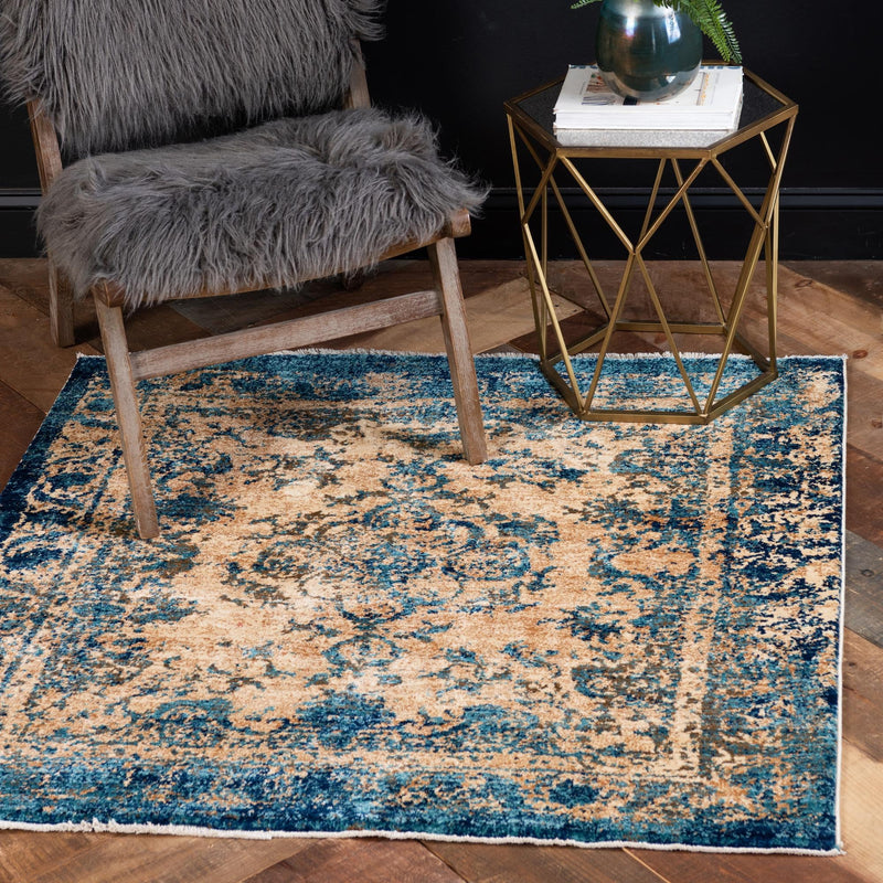 Coastal Haven Collection Area Rug -  Tidepool Square Blue  lifestyle 24