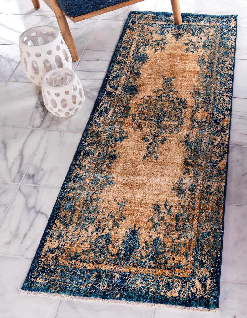 Coastal Haven Collection Area Rug -  Tidepool Runner Blue  lifestyle 19