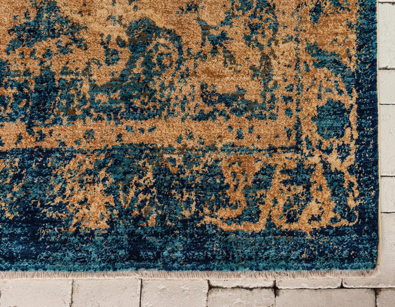 Coastal Haven Collection Area Rug -  Tidepool Runner Blue  lifestyle 54
