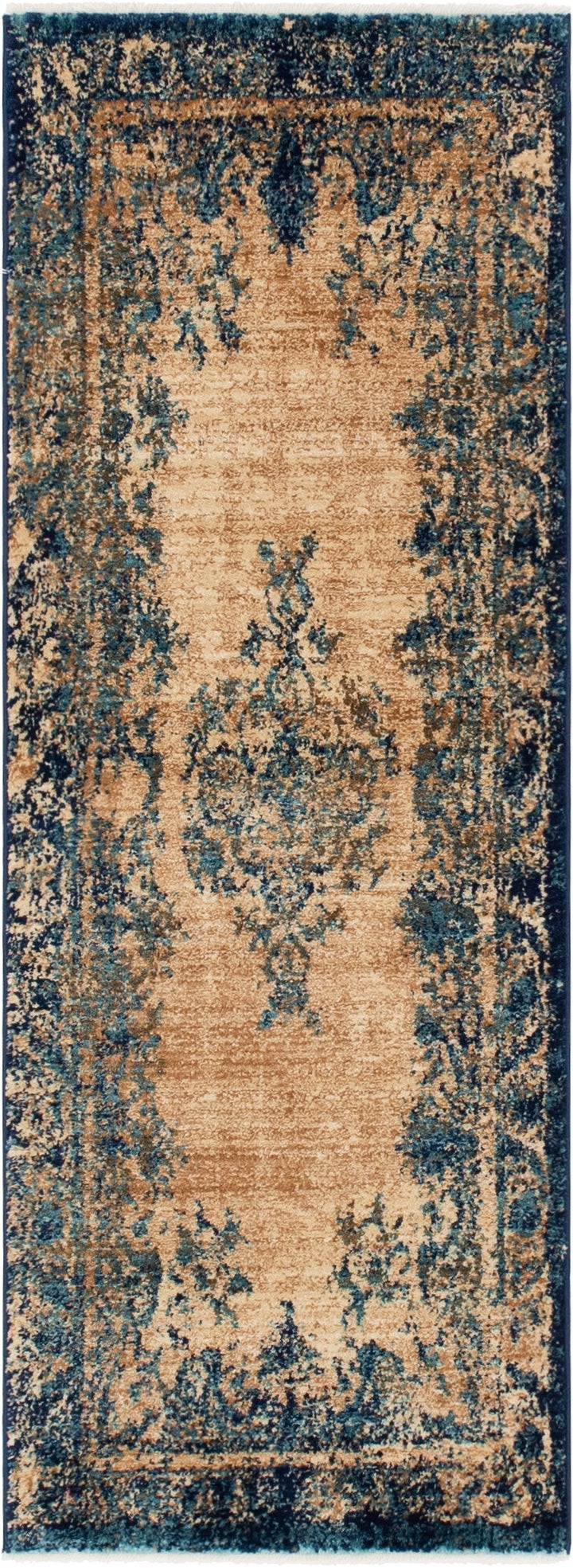 Coastal Haven Collection Area Rug -  Tidepool Runner Blue  lifestyle 14