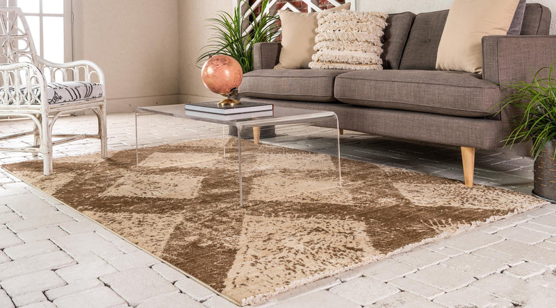 Coastal Haven Collection Area Rug -  Coralreef Rectangle Brown  lifestyle 5