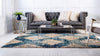 Coastal Haven Collection Area Rug -  Coralreef Rectangle Blue  lifestyle 8