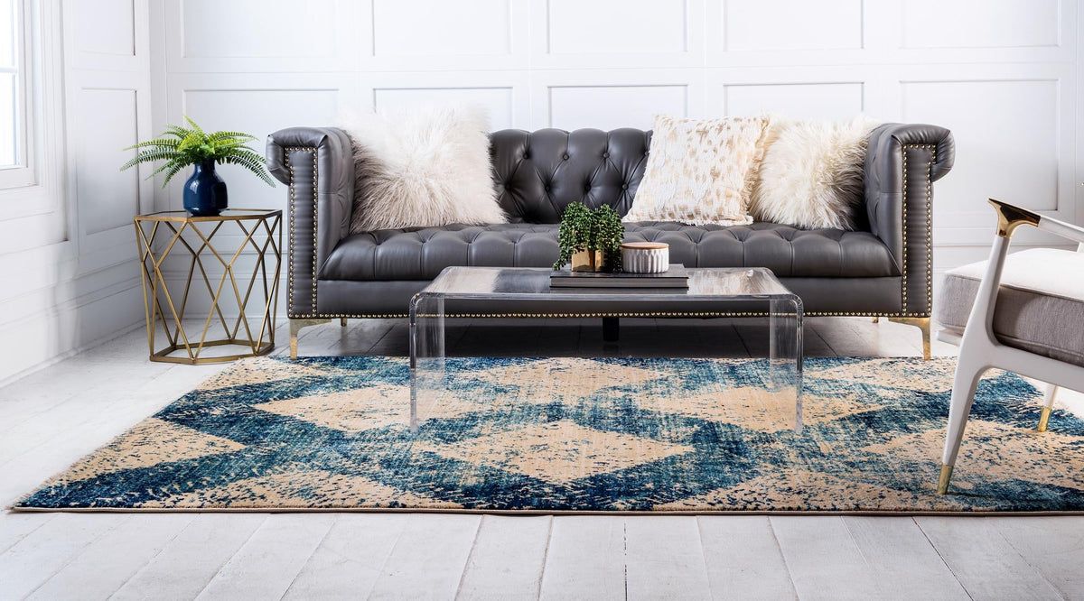 Coastal Haven Collection Area Rug -  Coralreef Rectangle Blue  lifestyle 8