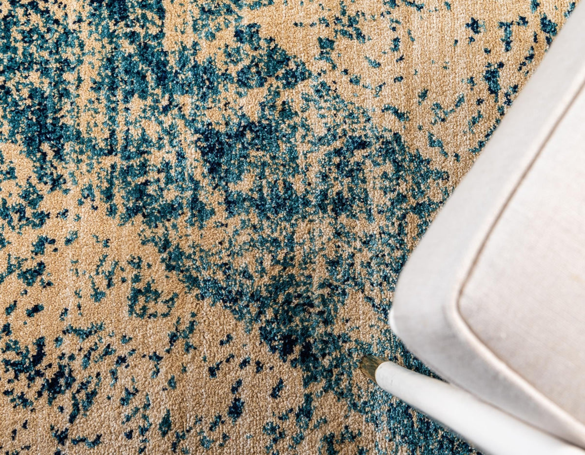Coastal Haven Collection Area Rug -  Coralreef Rectangle Blue  lifestyle 12