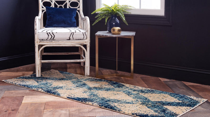 Coastal Haven Collection Area Rug -  Coralreef Runner Blue  lifestyle 36