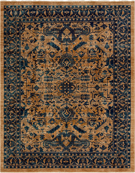Coastal Haven Collection Area Rug -  Mariner Rectangle Orange Main