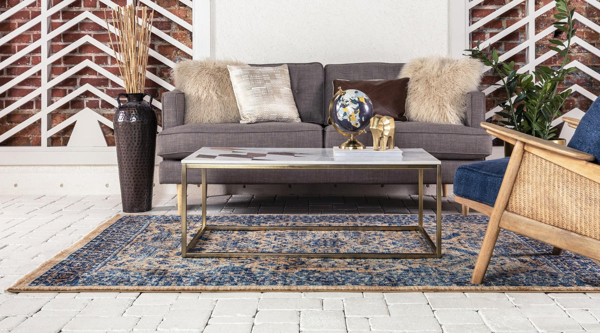Coastal Haven Collection Area Rug -  Mariner Rectangle Orange  lifestyle 4