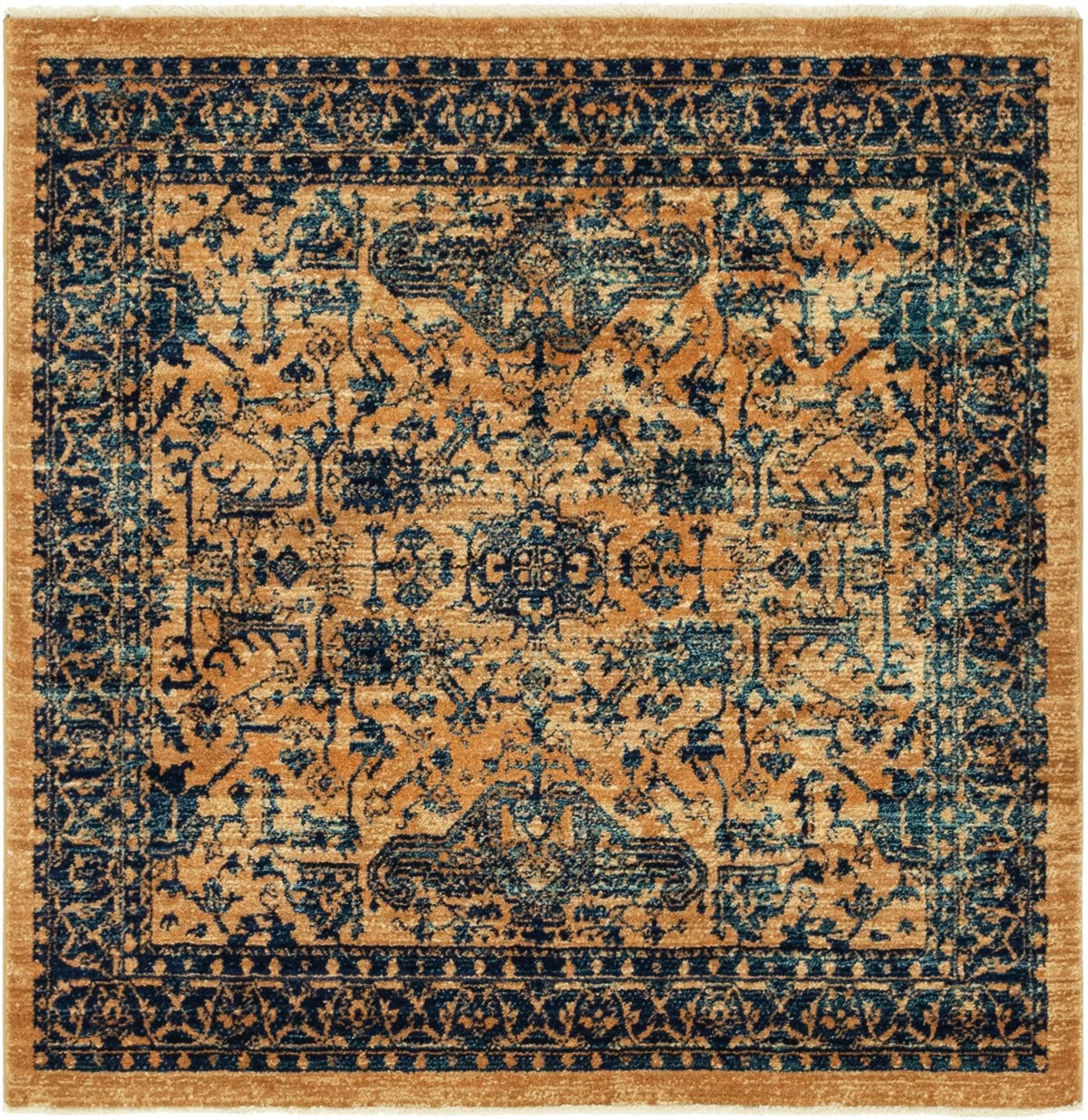 Coastal Haven Collection Area Rug -  Mariner Square Orange  lifestyle 11
