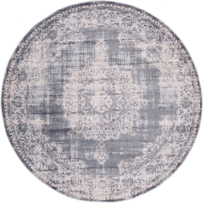 Heirloom Harbor Collection Area Rug - Heritage Round Gray  lifestyle 60