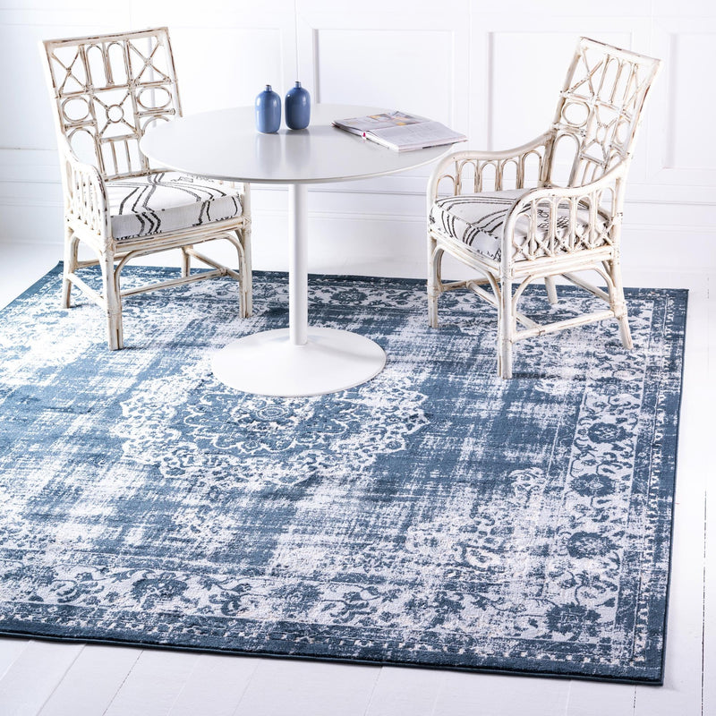 Heirloom Harbor Collection Area Rug - Heritage Square Dark Blue  lifestyle 76